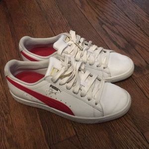 PUMA Red and White Sneakers